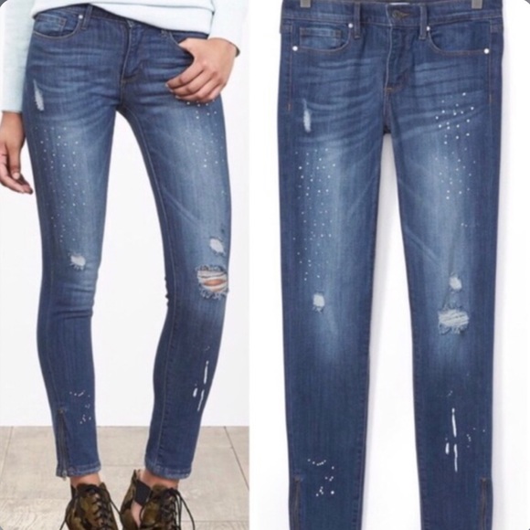 Banana Republic Denim - Banana Republic Splatter Skinny Jeans